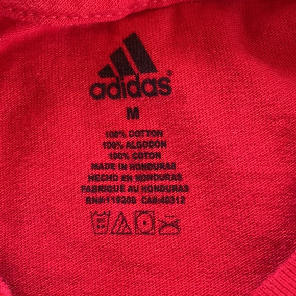 Red Portland Trail Blazers Adidas T shirt- Adult Medium - Picture 5 of 5